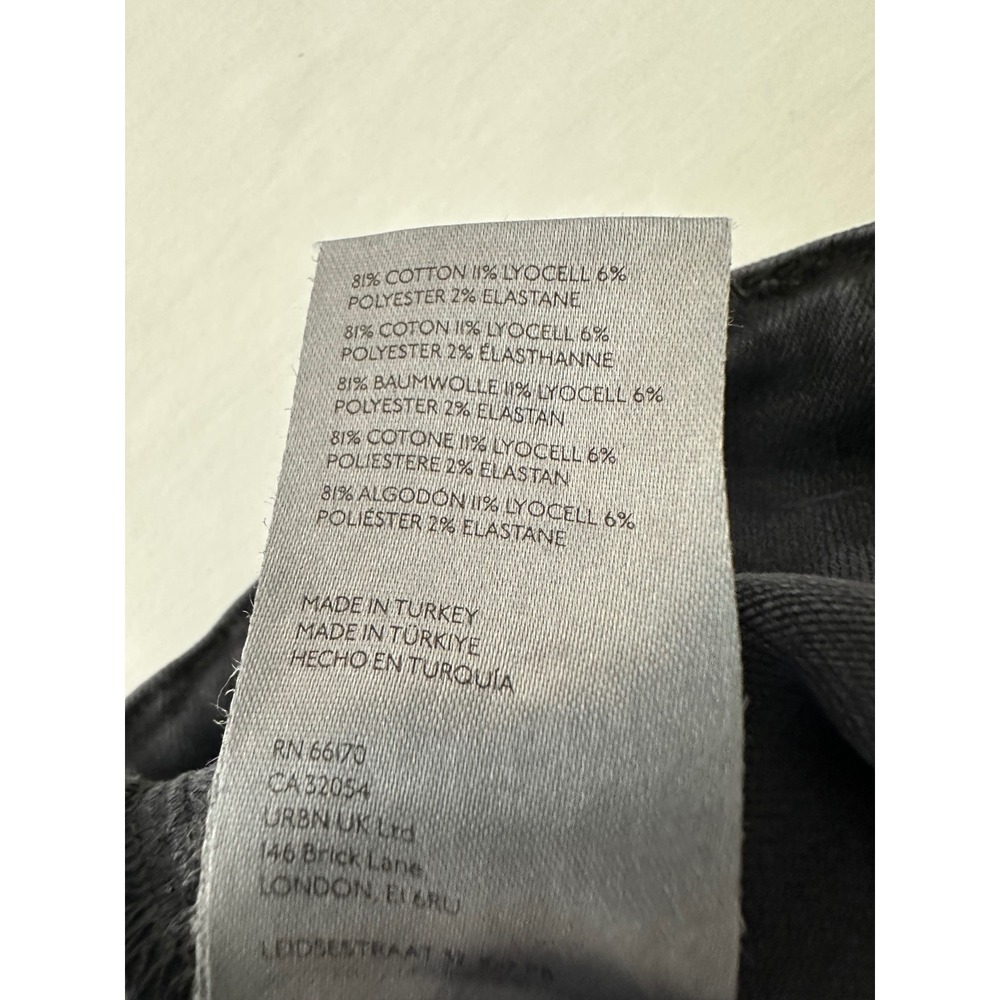 Pilcro Anthropologie High Rise Wide Leg Seam Front Jeans Pants Faded Black 27 - Picture 9 of 10